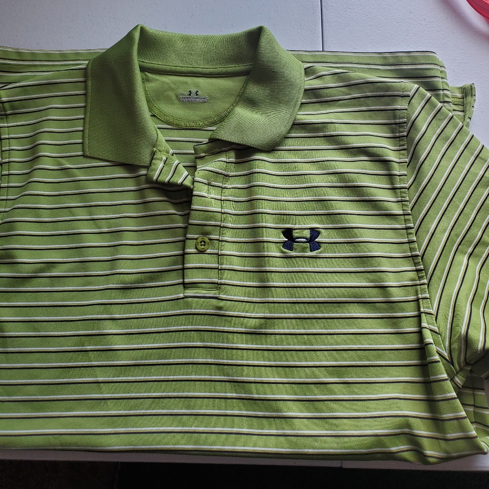 Under Armour Men's Green Golf Polo